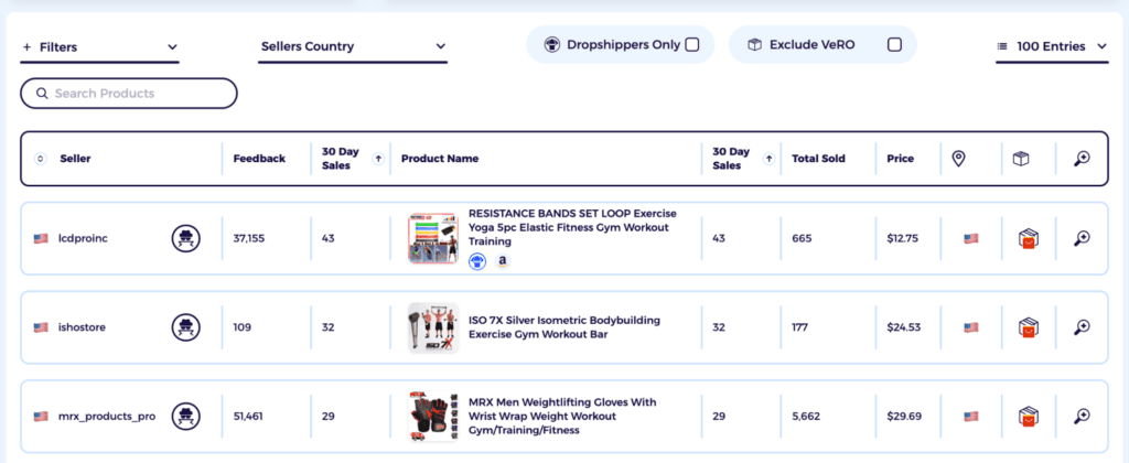 100 top sellers list on ebay to find reference for your ebay product research and adapt to sell