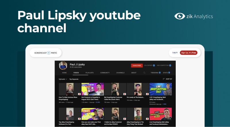 Paul Lipsky Youtube Channel