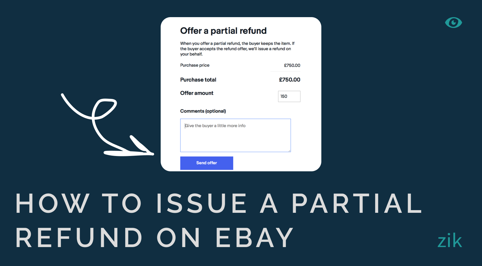 How to issue a partial refund on eBay