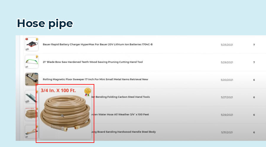 Example product - hose pipe