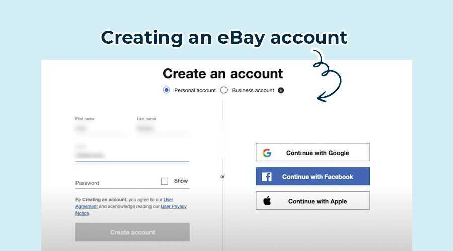 Cómo crear uan cuenta en eBay