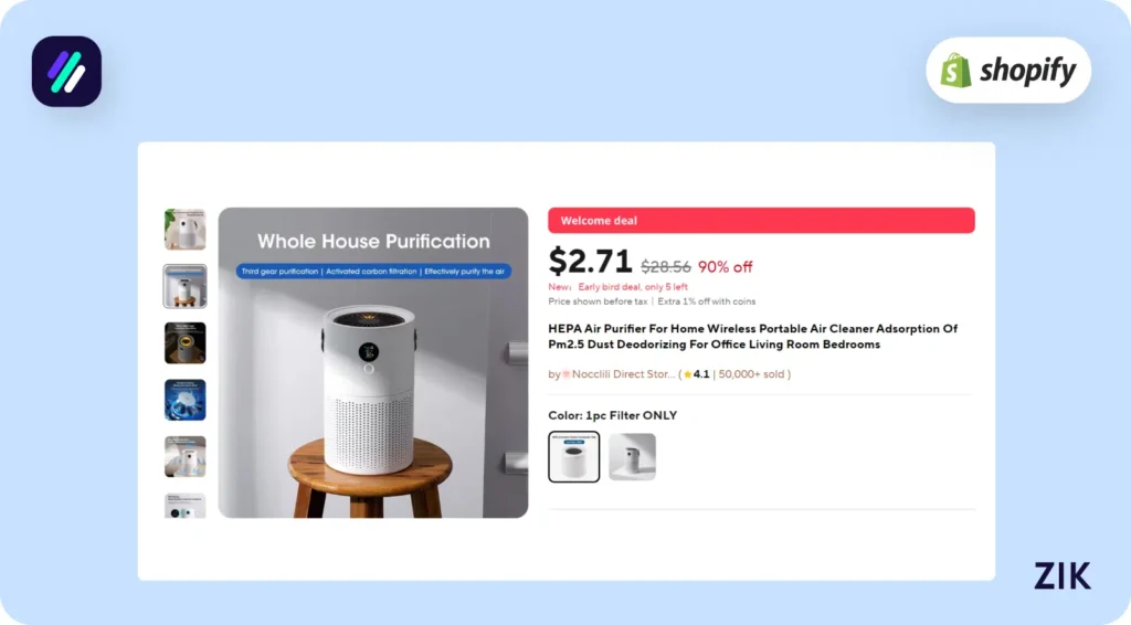 Aliexpress listed for $2.71
