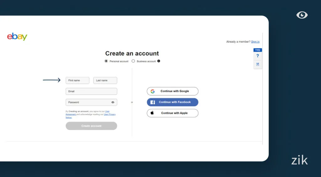Once you’ve completed the form, you can click Create Account