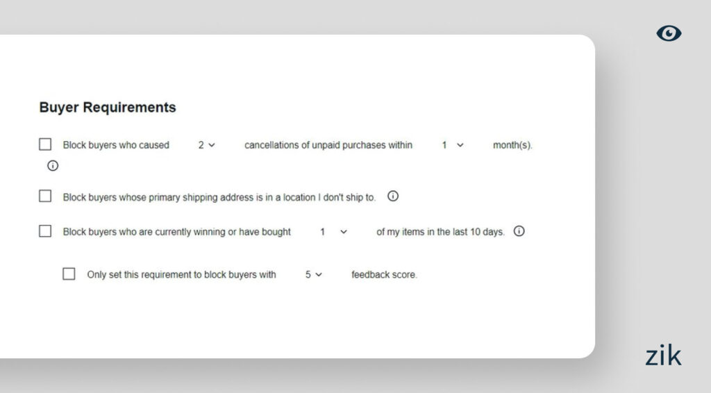 buyer requirements