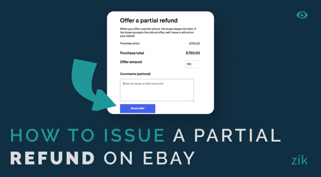 how to issue partial refund on ebay