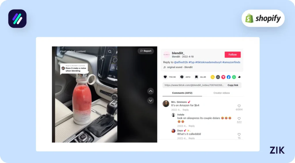 trending product on TikTok is this portable electric juice blender