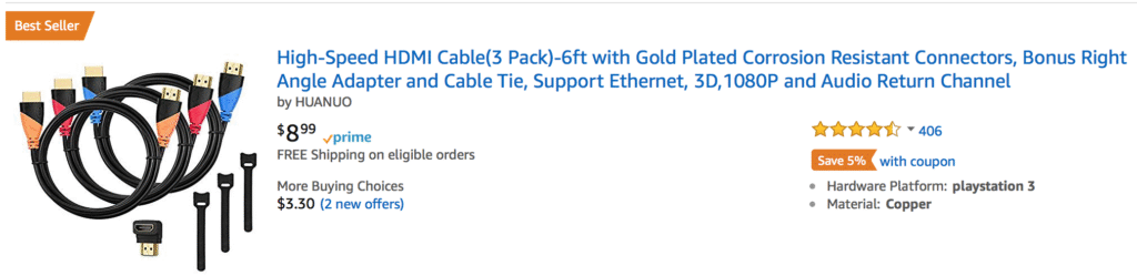 HDMI cable