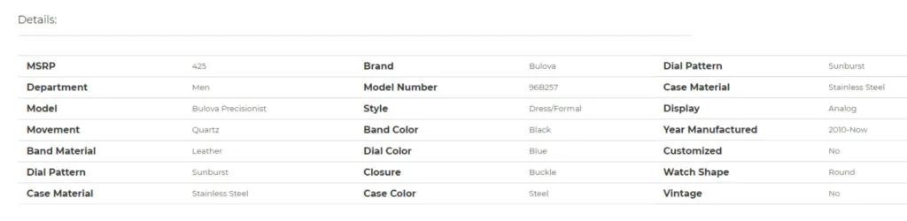 Use accurate item descriptions