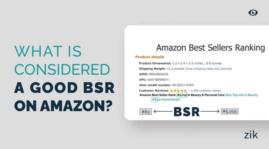 What is considered a good BSR on Amazon?