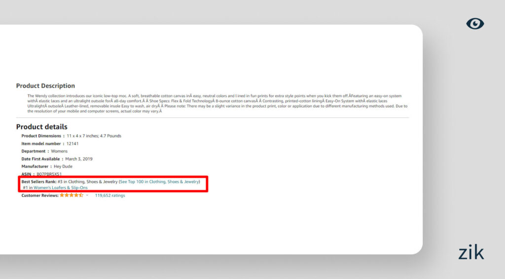 You can find the BSR for a product under its "Additional Information"