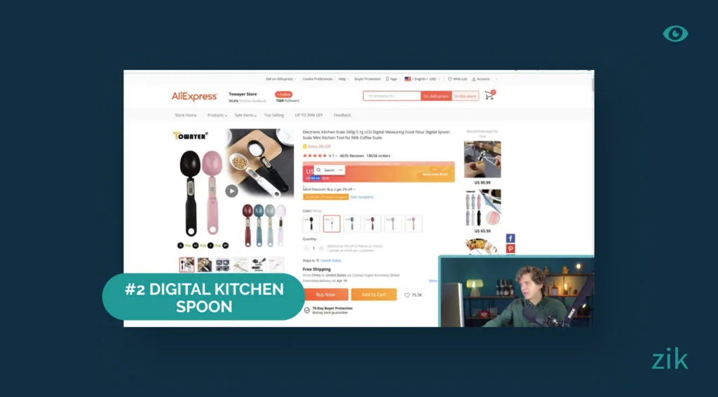 digital kitchen spoon dropshipping tiktok