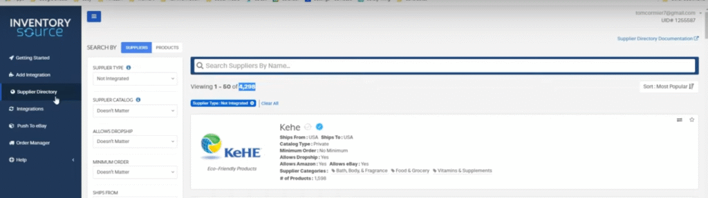 supplier directory