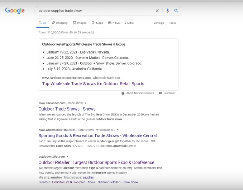 trade shows google search dropshipping suppliers