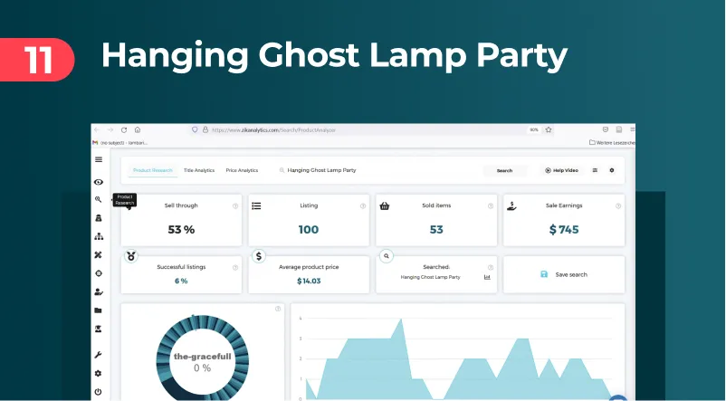 Hanging Ghost Lamp Party