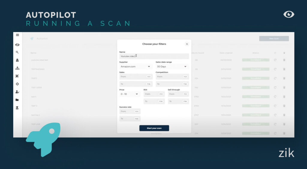 Running a Scan with Zik Autopilot