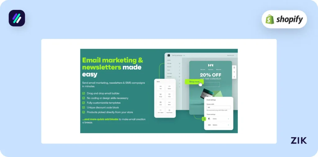 Shopify email apps omnisend