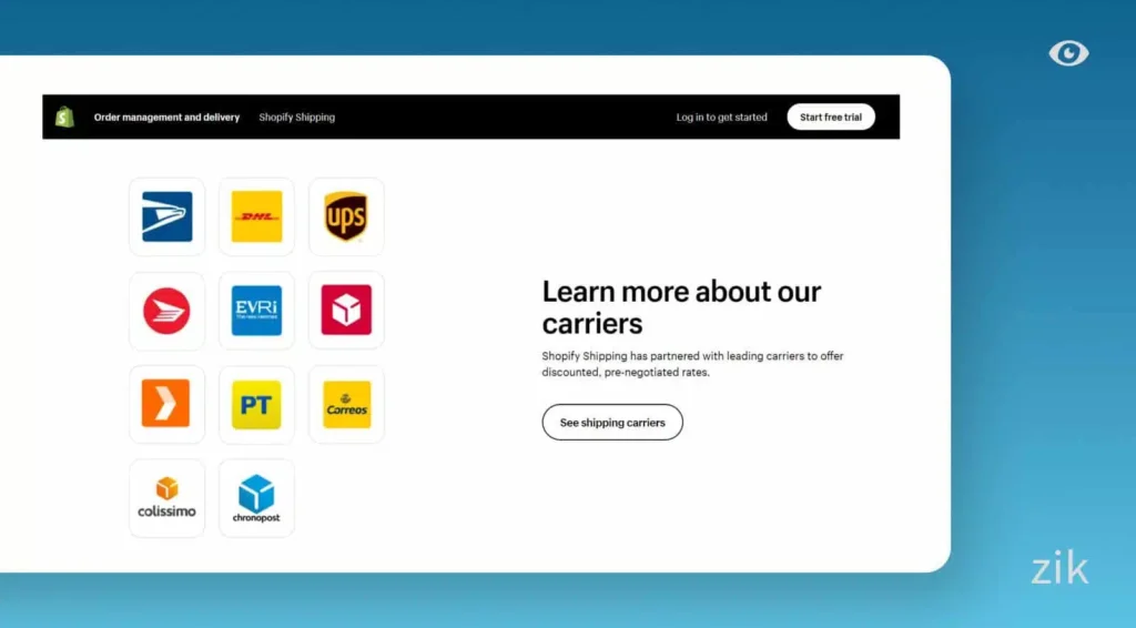 Shopify shipping