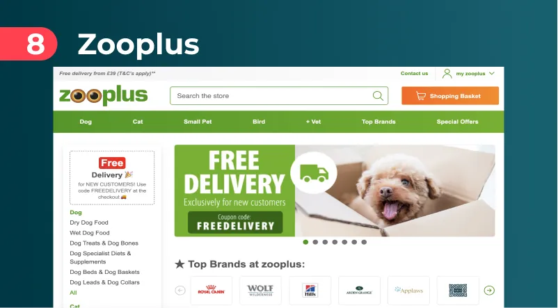Zooplus UK pet niche dropshipping supplier