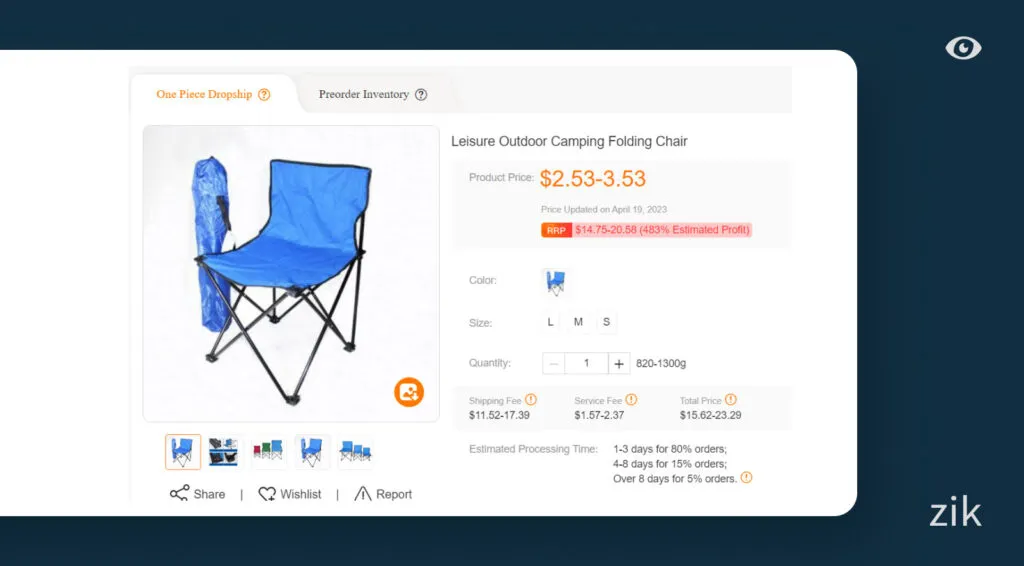 camping gear ali express listing