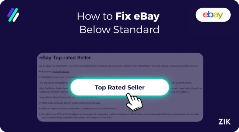 how to fix below standard on ebay