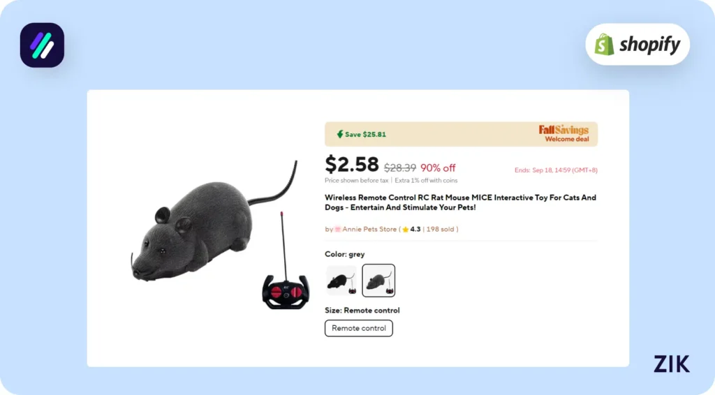 remote control mouse toy option