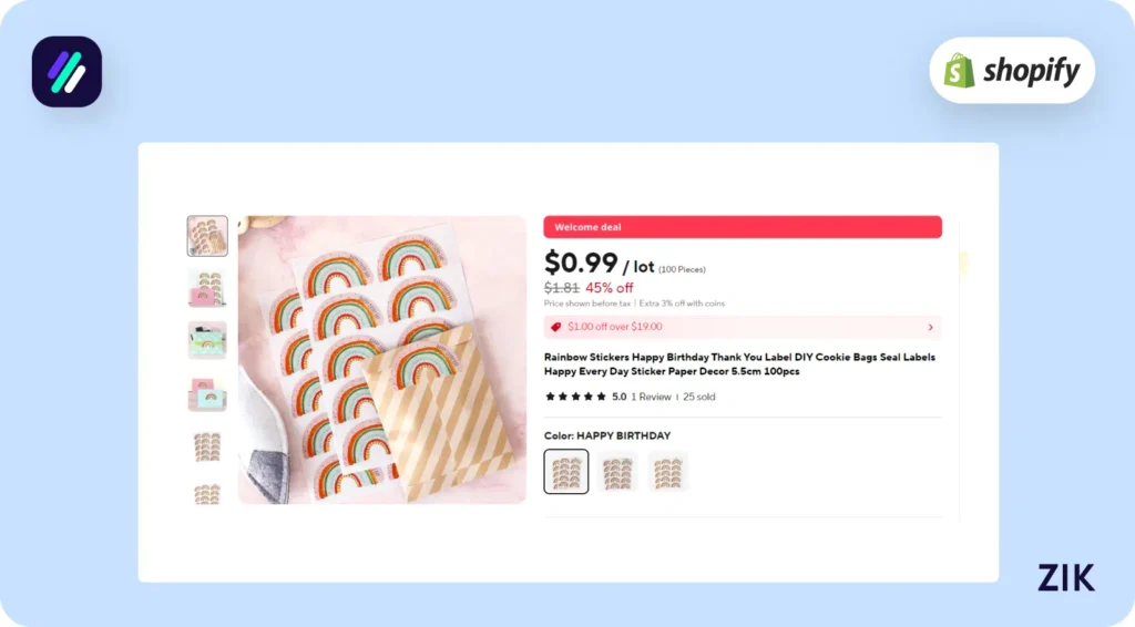 supplier for this product on Aliexpress