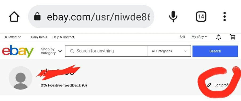 Edit Profile button