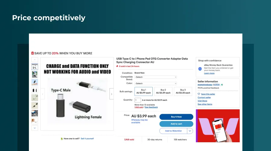 How to compete with prices on ebay