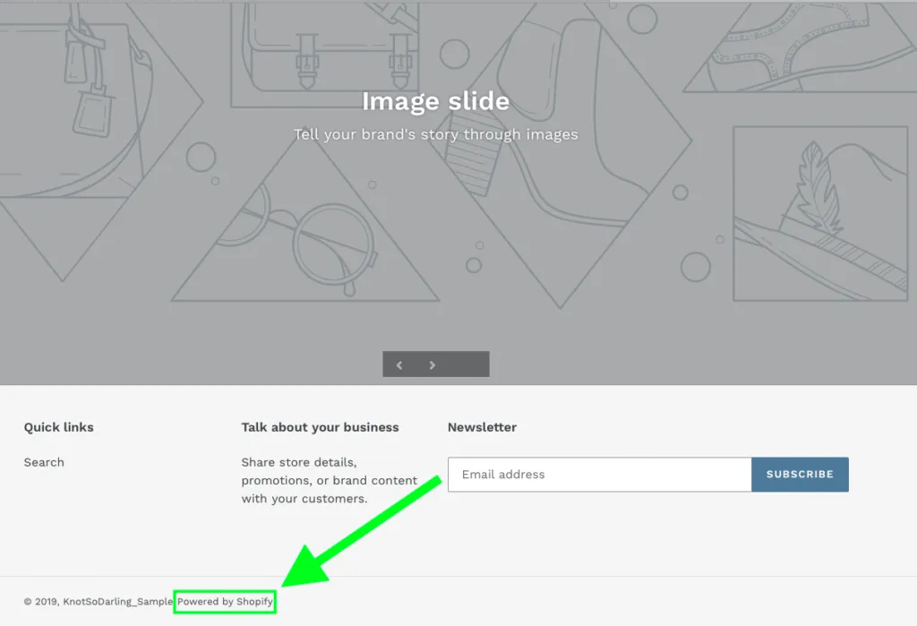 Powered by Shopify mark