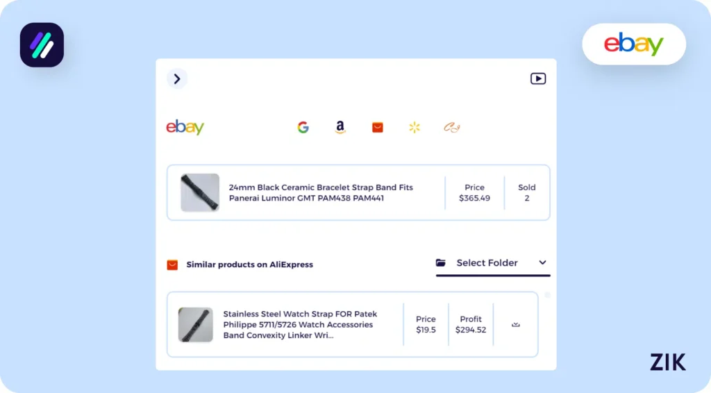 eBay listings