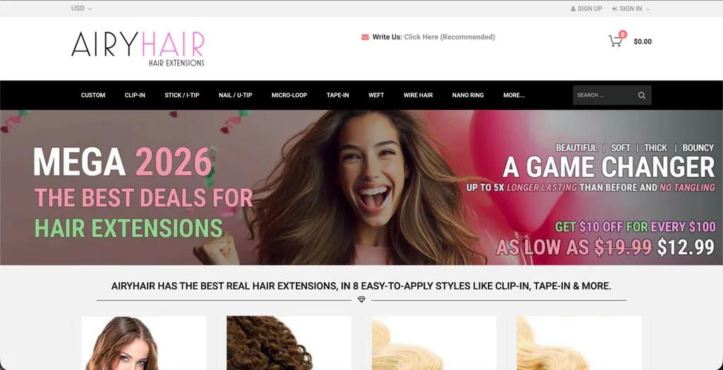 Airyhair Best Hair Products Dropshipping Suppliers