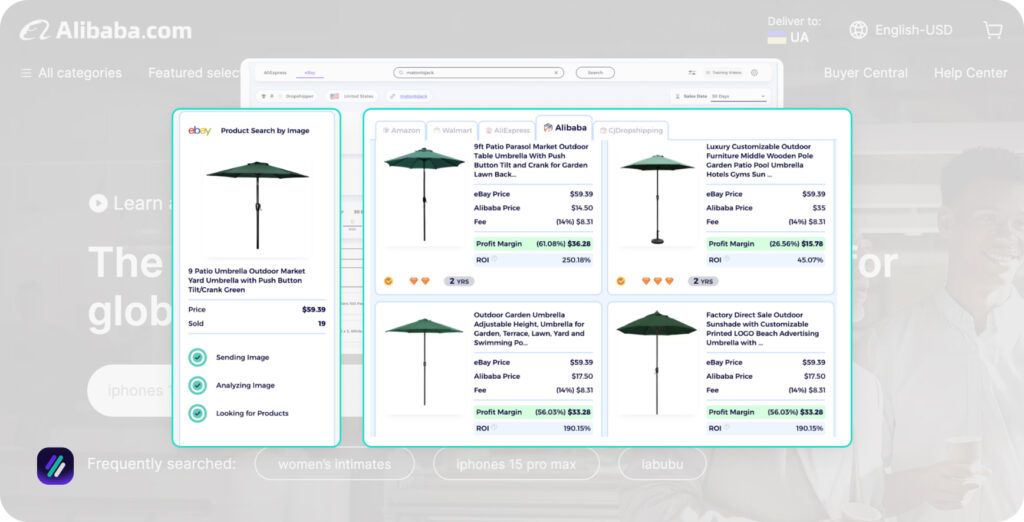 Alibaba to eBay Product search