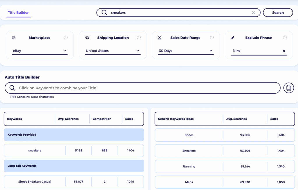 Alibaba to eBay dropshipping title builder