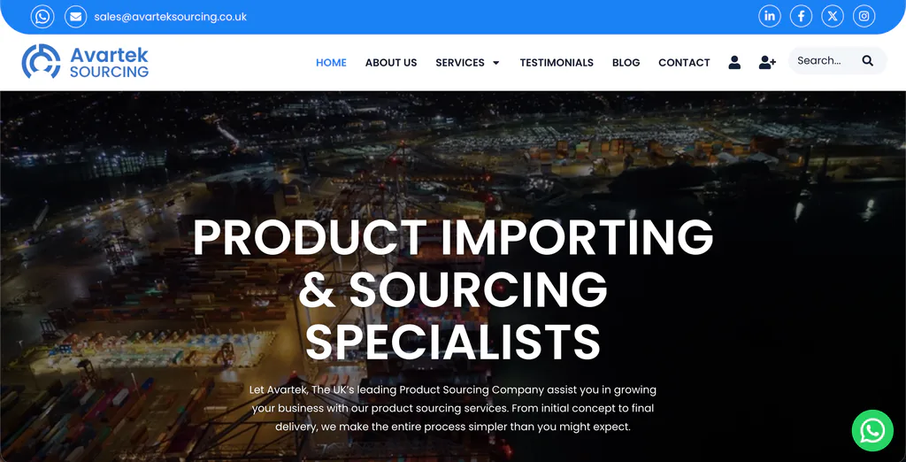 Avartek Sourcing UK dropshipping supplier for eBay homepage