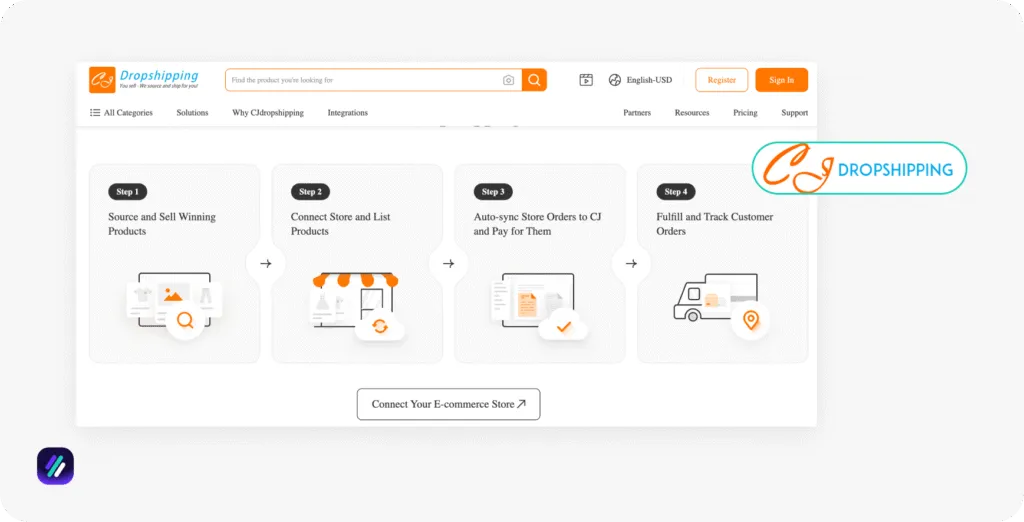 Best Shopify Suppliers cjdropshipping homepage