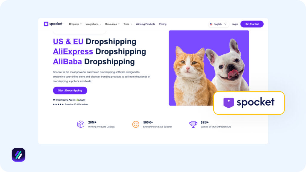 Best dropshipping supplier for pet supplies is Spocket