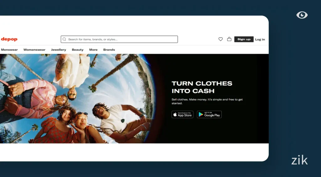Depop UI