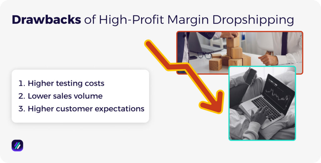 Drawbacks of high margin dropshipping