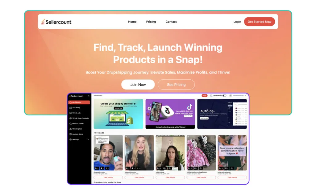 Dropship Spy alternatives and competitors Sellercount platform