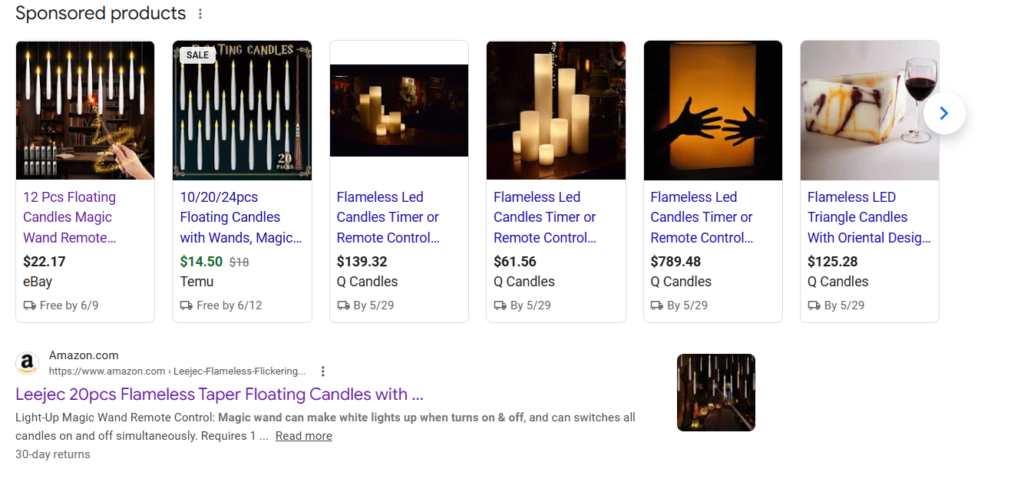 Floating Candles With Magic Wand dropshipping candles