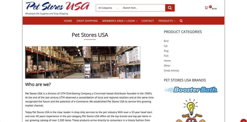 Pet Stores USA dropshipping suppliers
