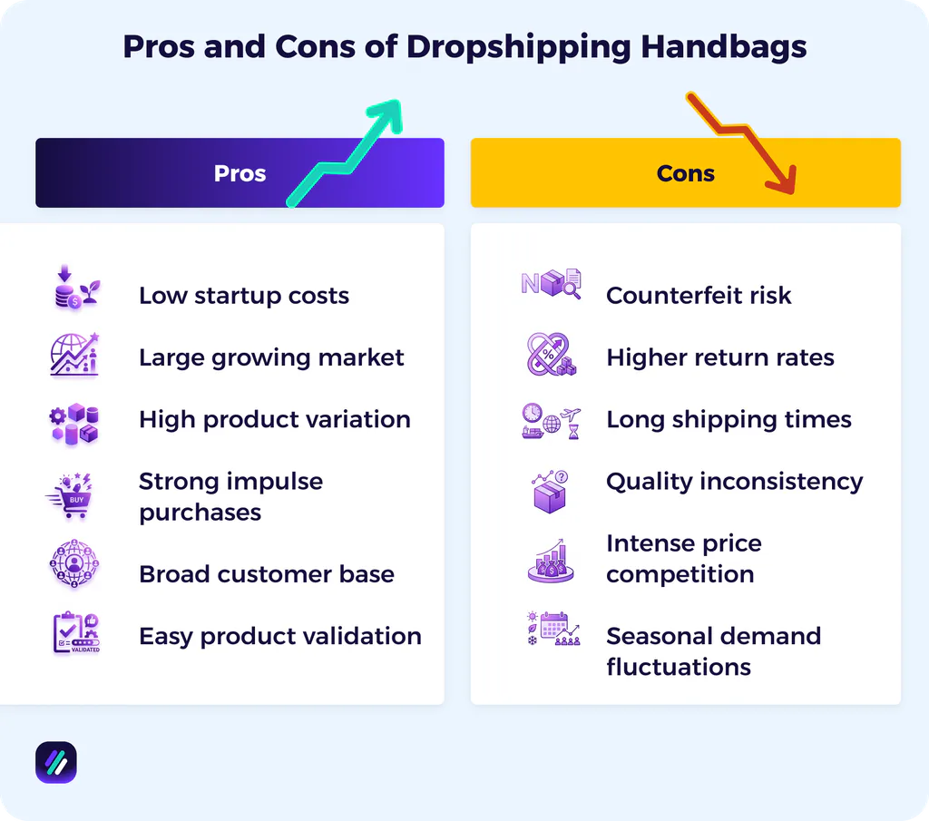 Pros and Cons Of dropshipping handbags
