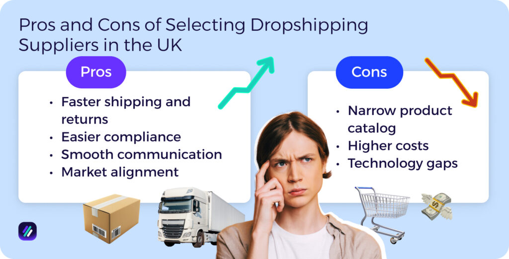 Pros and Cons of Selecting Dropshipping Suppliers in the UK