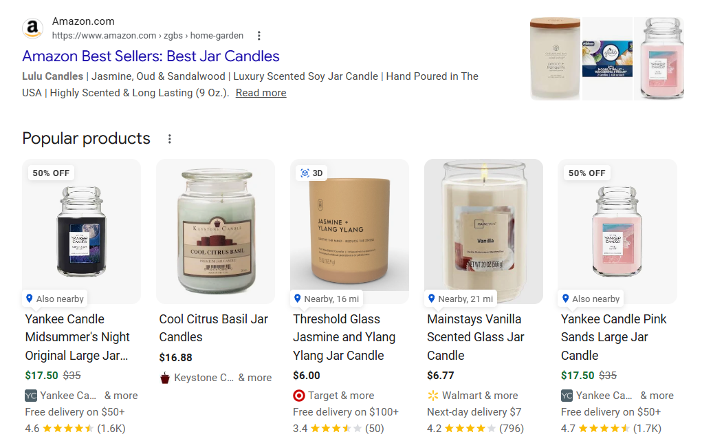 Scented Jar Candles dropship candles