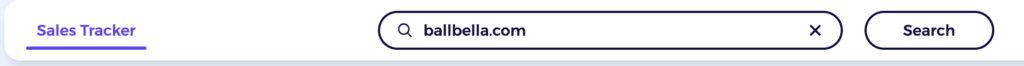 Search function of Shopify sales tracker in ZIK