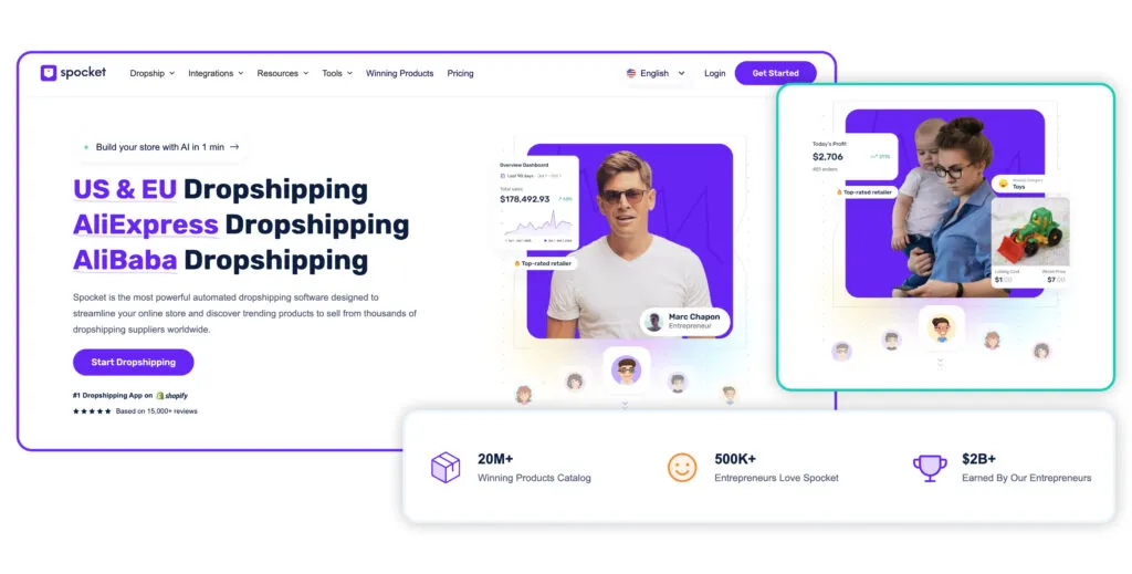 SellerCenter alternatives and competitors Spocket platform