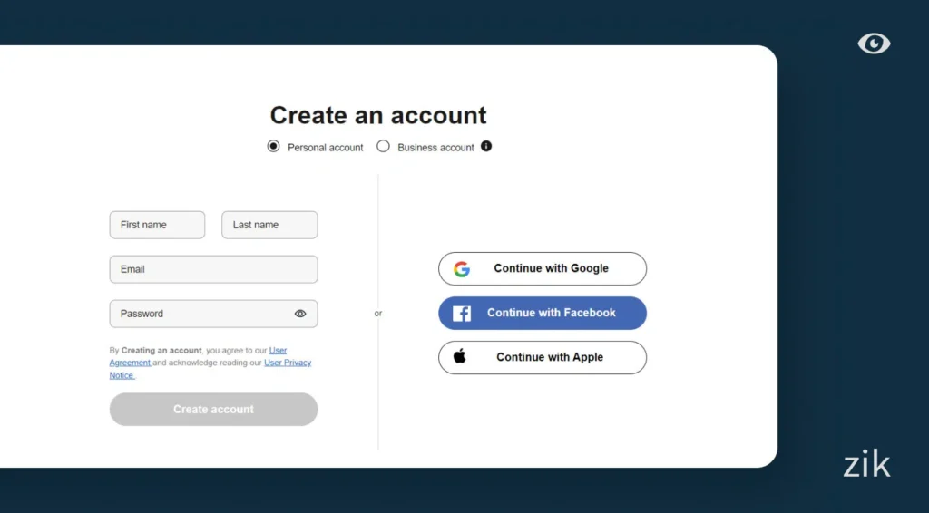 SetUp eBay account