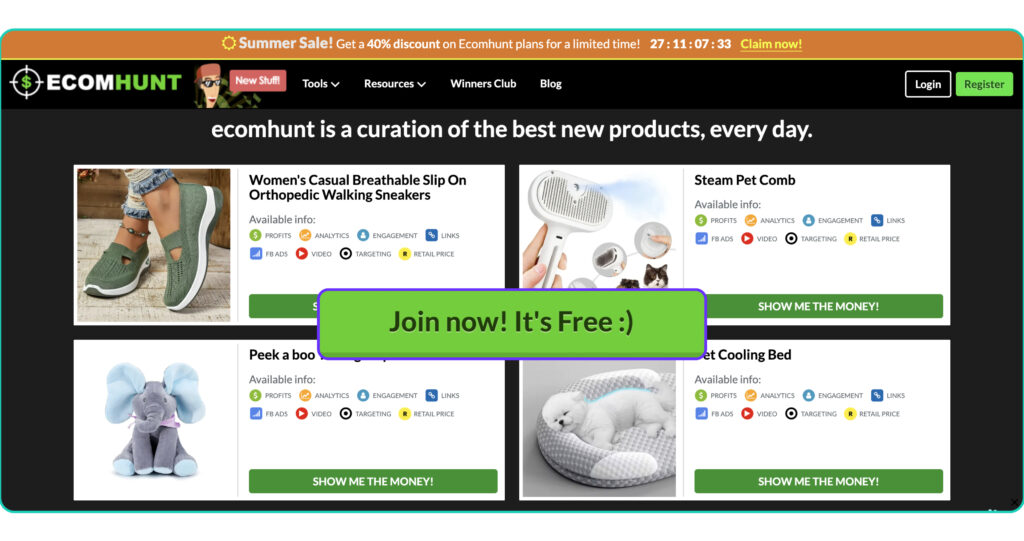 Spocket alternatives and competitors Ecomhunt platform