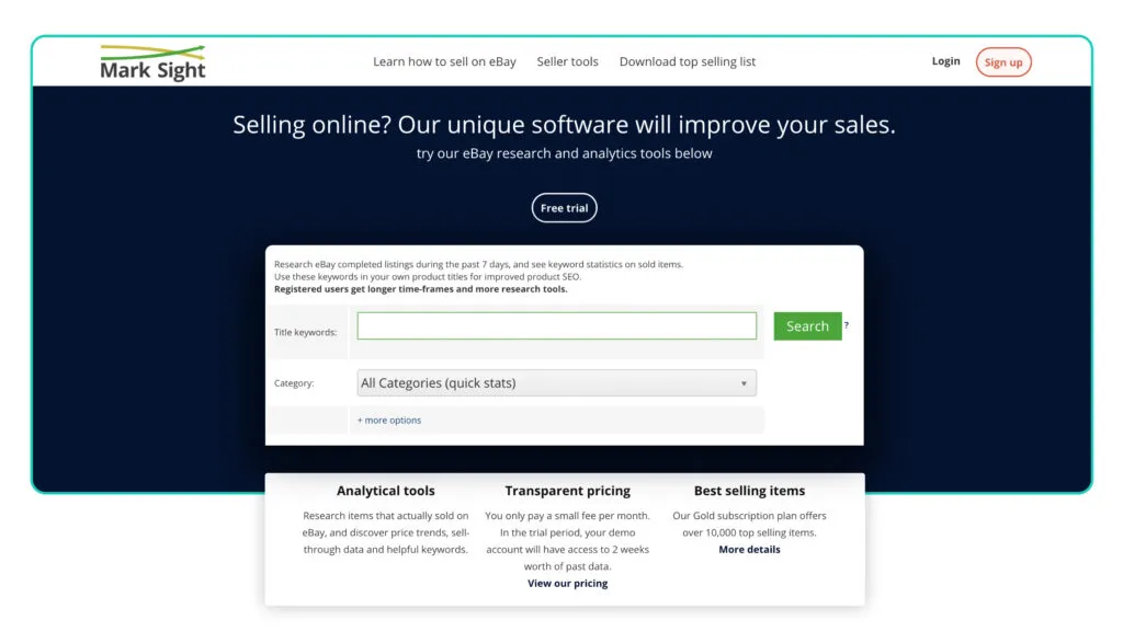 Terapeak alternatives and competitors MarkSight platform