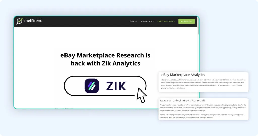 Terapeak alternatives and competitors Shelftrend platform